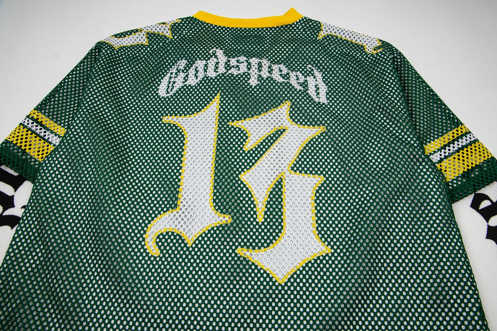 Godspeed Skull Mesh Jersey Long-Sleeve T-Shirt — detail