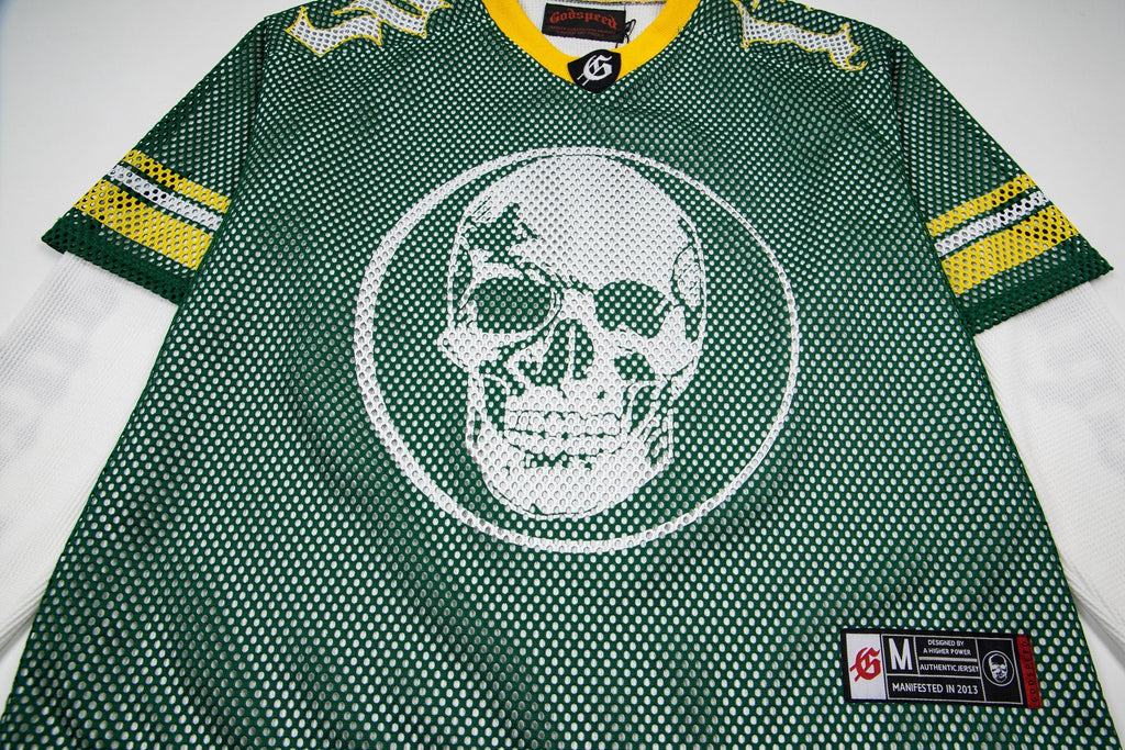 Godspeed Skull Mesh Jersey Long-Sleeve T-Shirt — detail