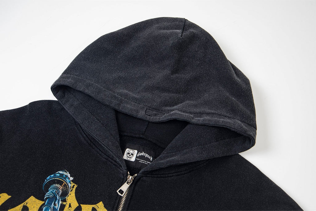 Godspeed Graphic Zip Hoodie — detail