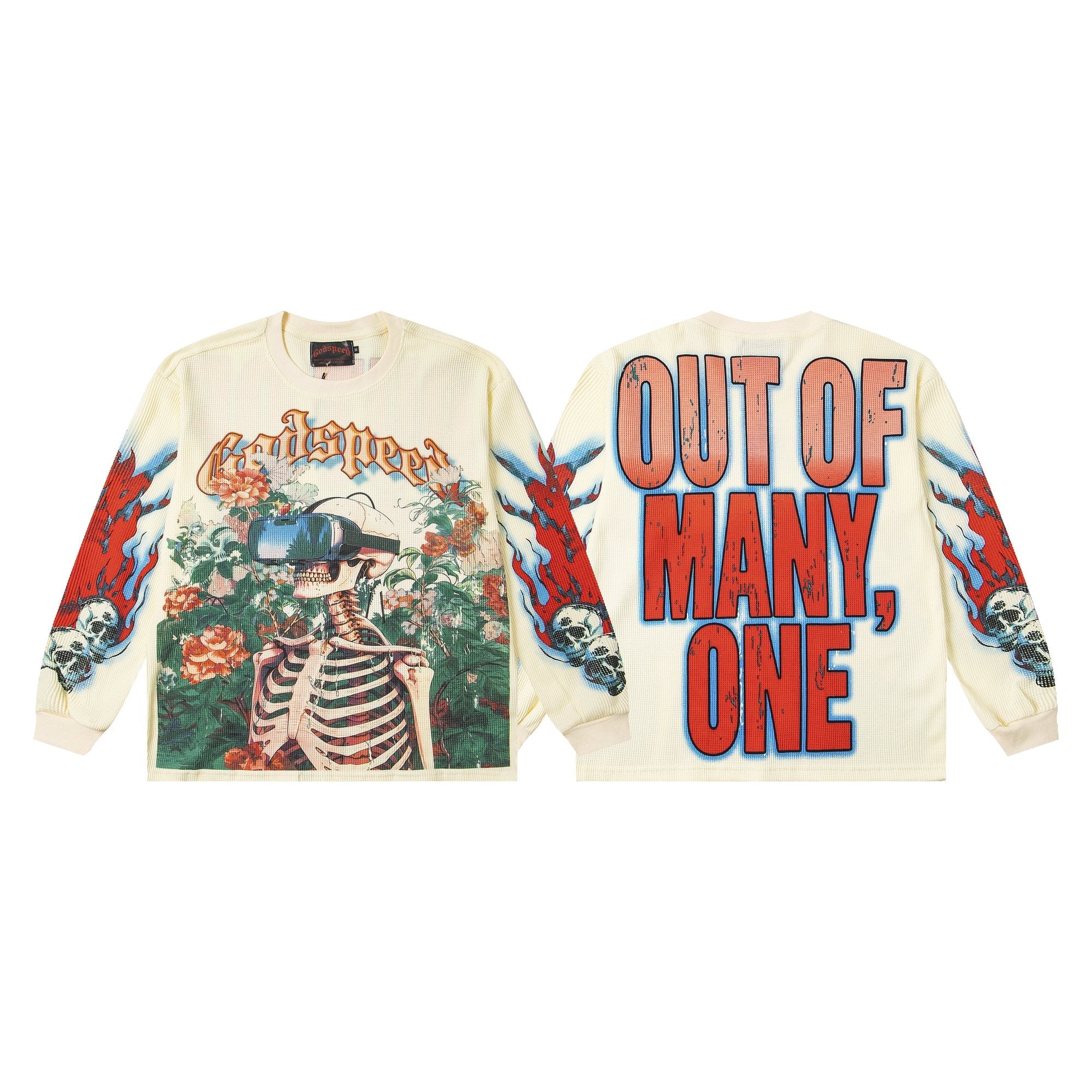 Godspeed Skeleton Floral Long-Sleeve T-Shirt — hero
