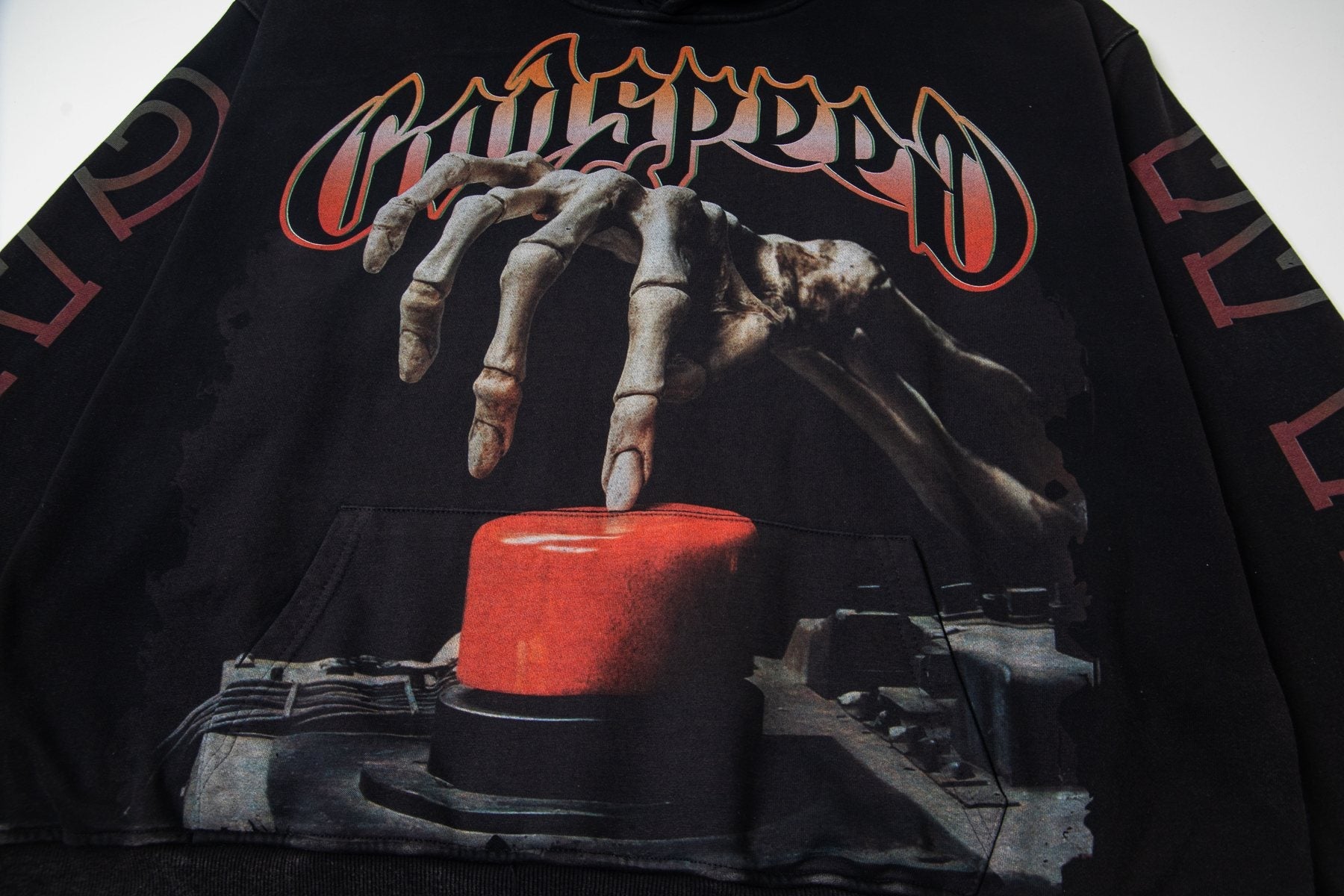 Godspeed Skeleton Hand Graphic Hoodie — detail