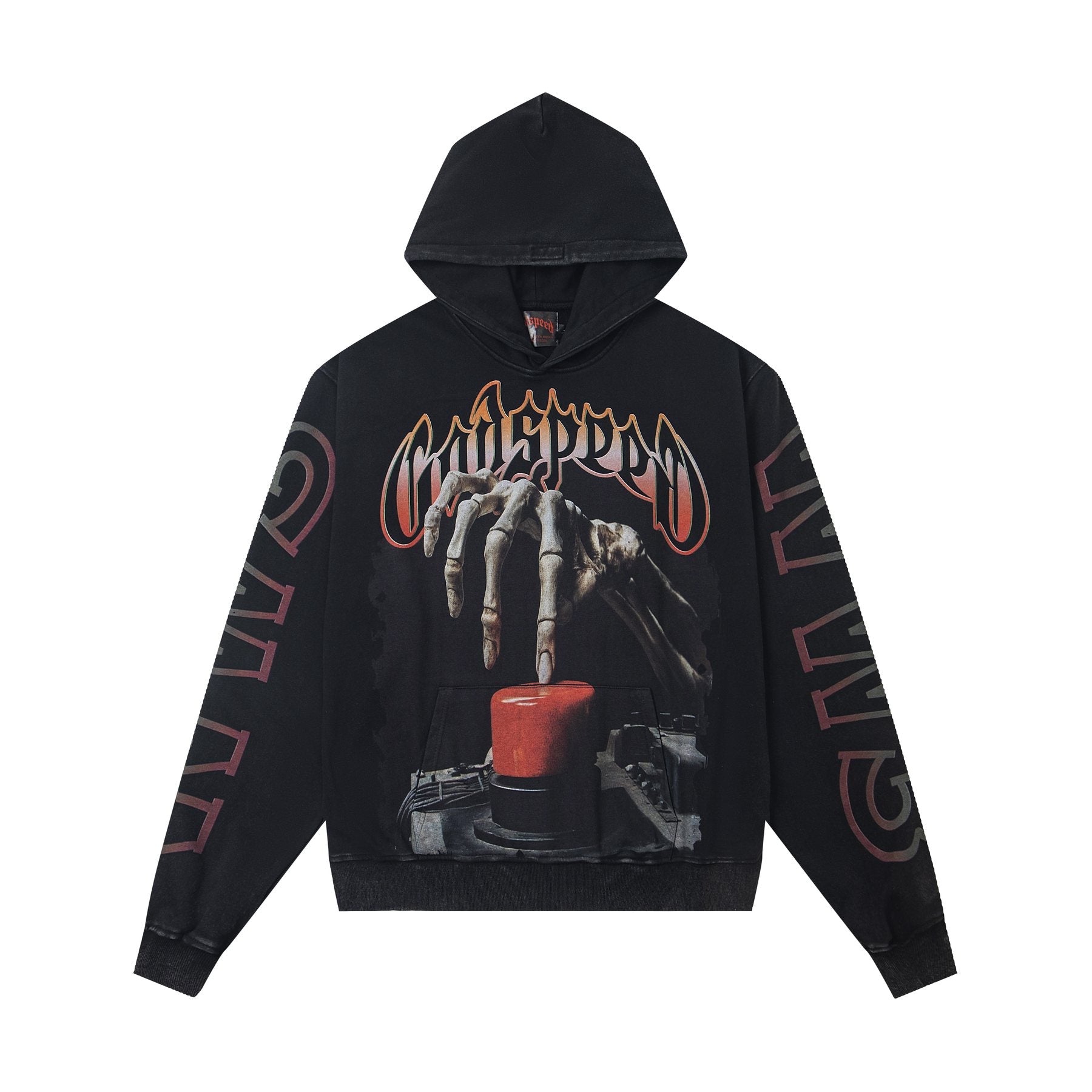 Godspeed Skeleton Hand Graphic Hoodie — front