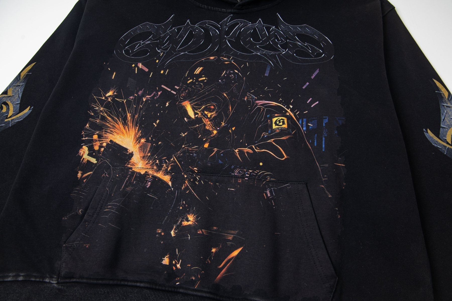 Godspeed Out of Many One Graphic Hoodie — detail