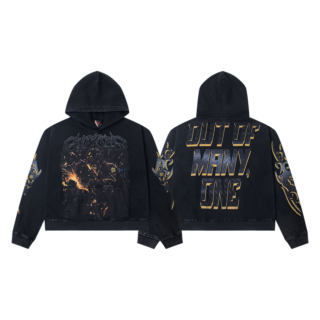 Godspeed Out of Many One Graphic Hoodie — hero