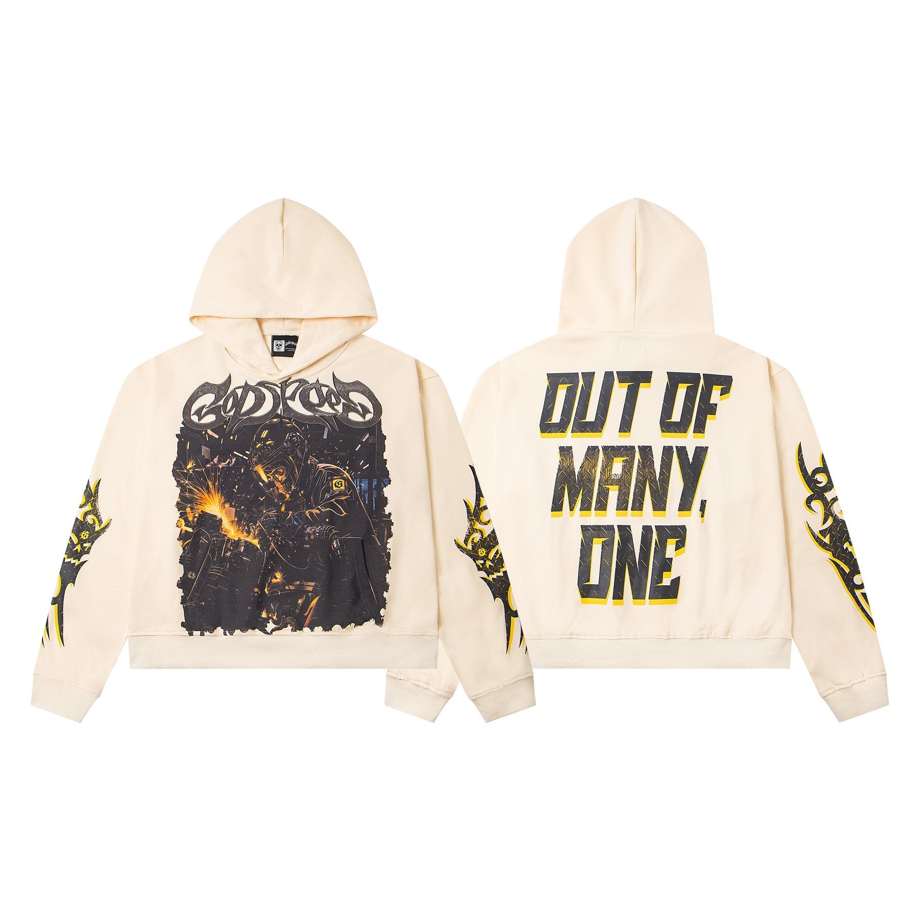 Godspeed Out of Many One Graphic Hoodie — comparison