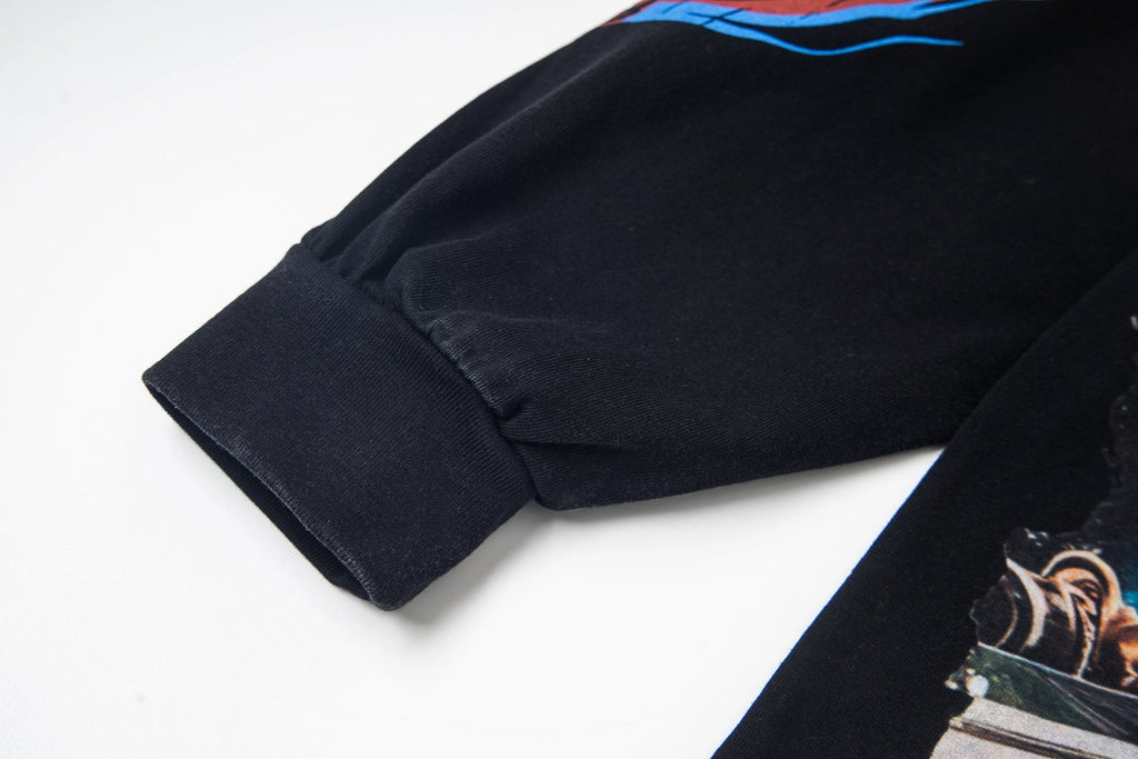 Godspeed Skeleton Chess Graphic Long-Sleeve T-Shirt — detail