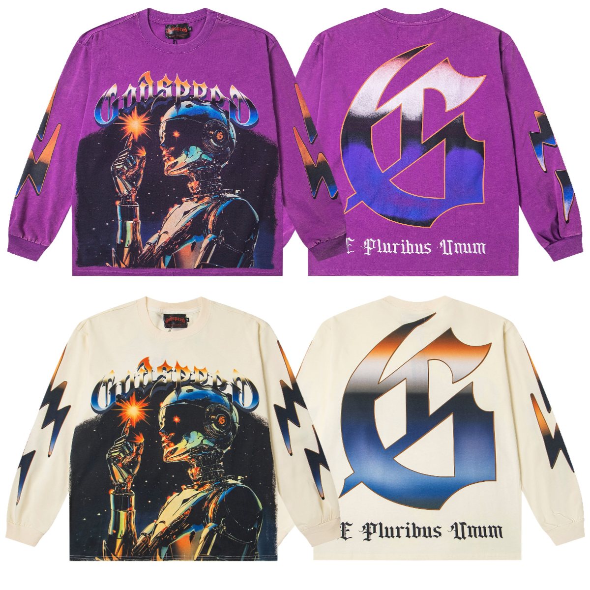 Godspeed E Pluribus Unum Washed Long-Sleeve T-Shirt — comparison