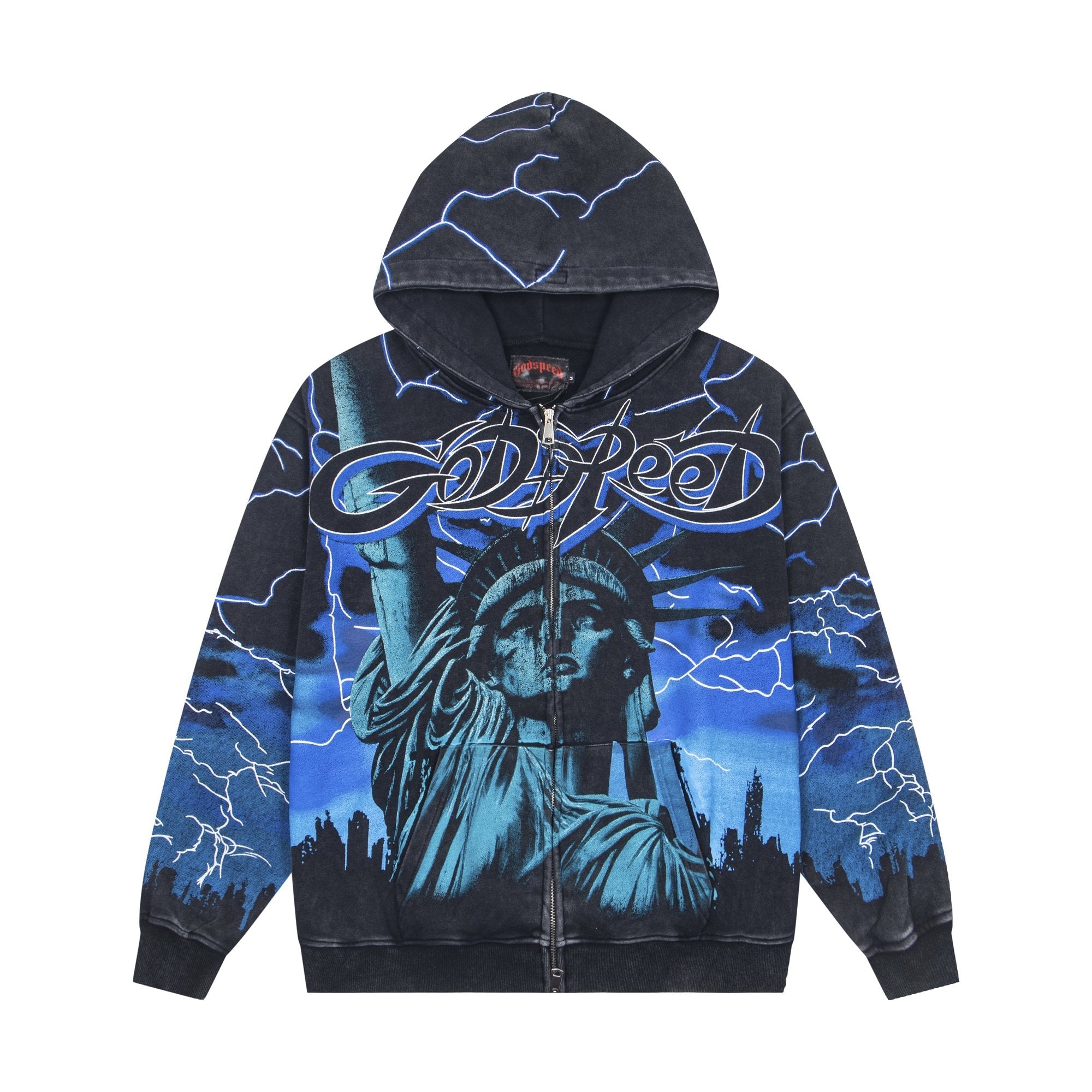 Godspeed Out of Many One All-Over Print Zip Hoodie — hero
