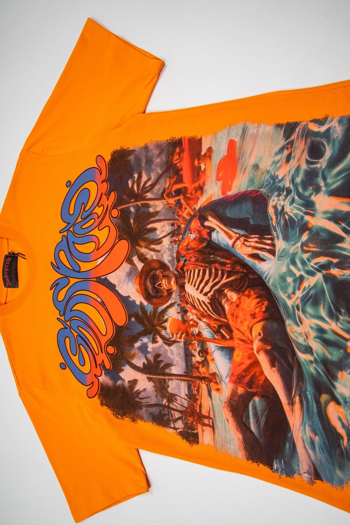 Godspeed Beach Skeleton Graphic T-Shirt — detail