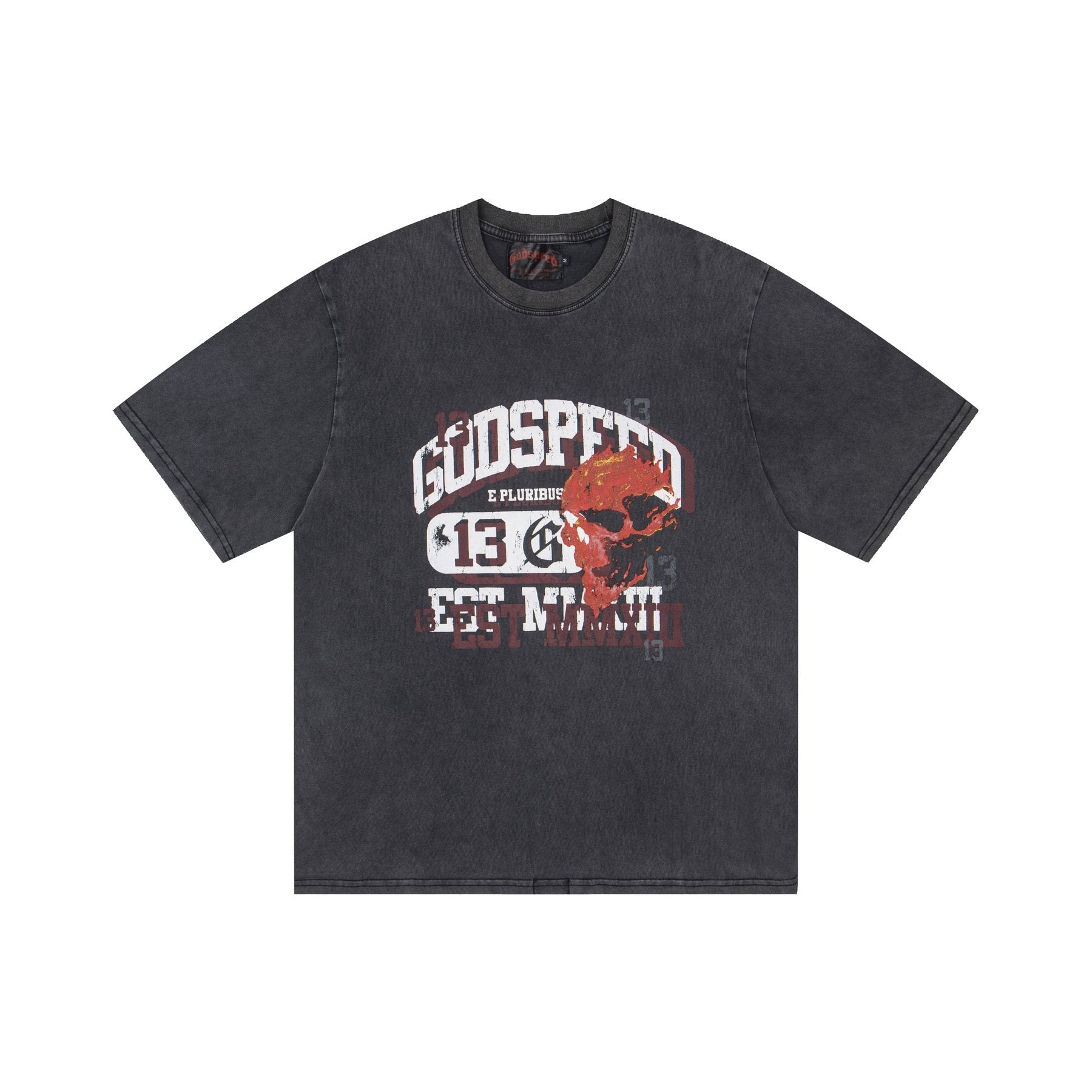 Godspeed Skull & 13 Graphic Short-Sleeve T-Shirt — front