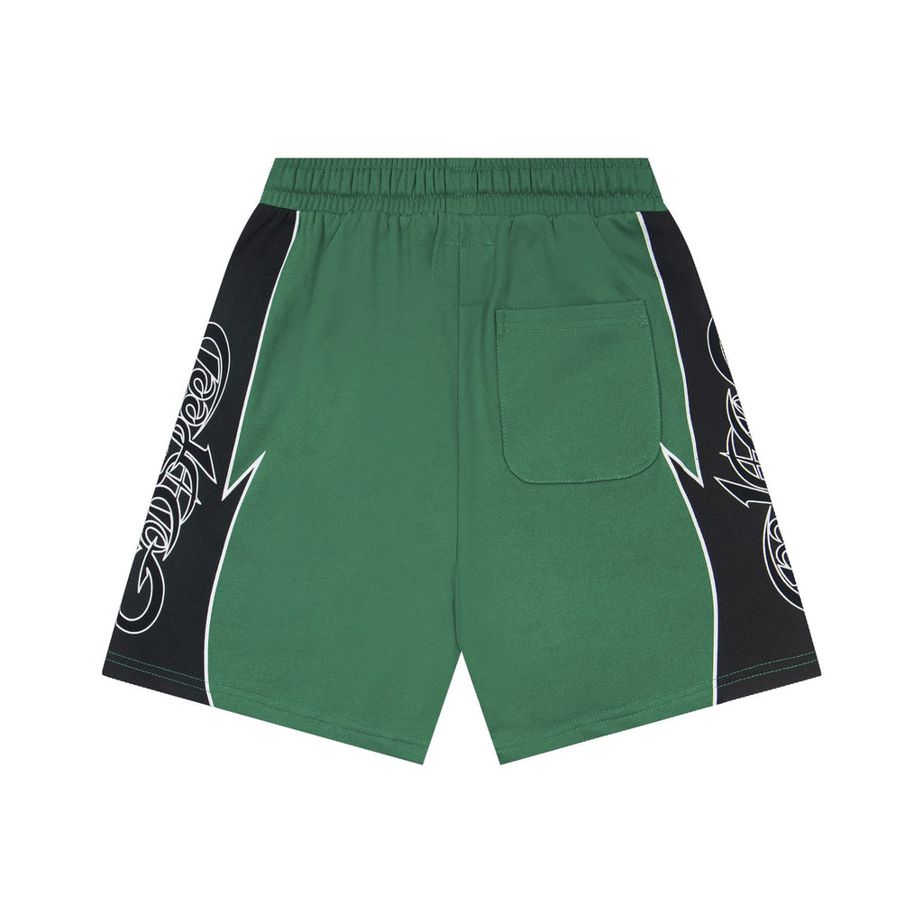 Godspeed Printed Side-Panel Drawstring Shorts — back