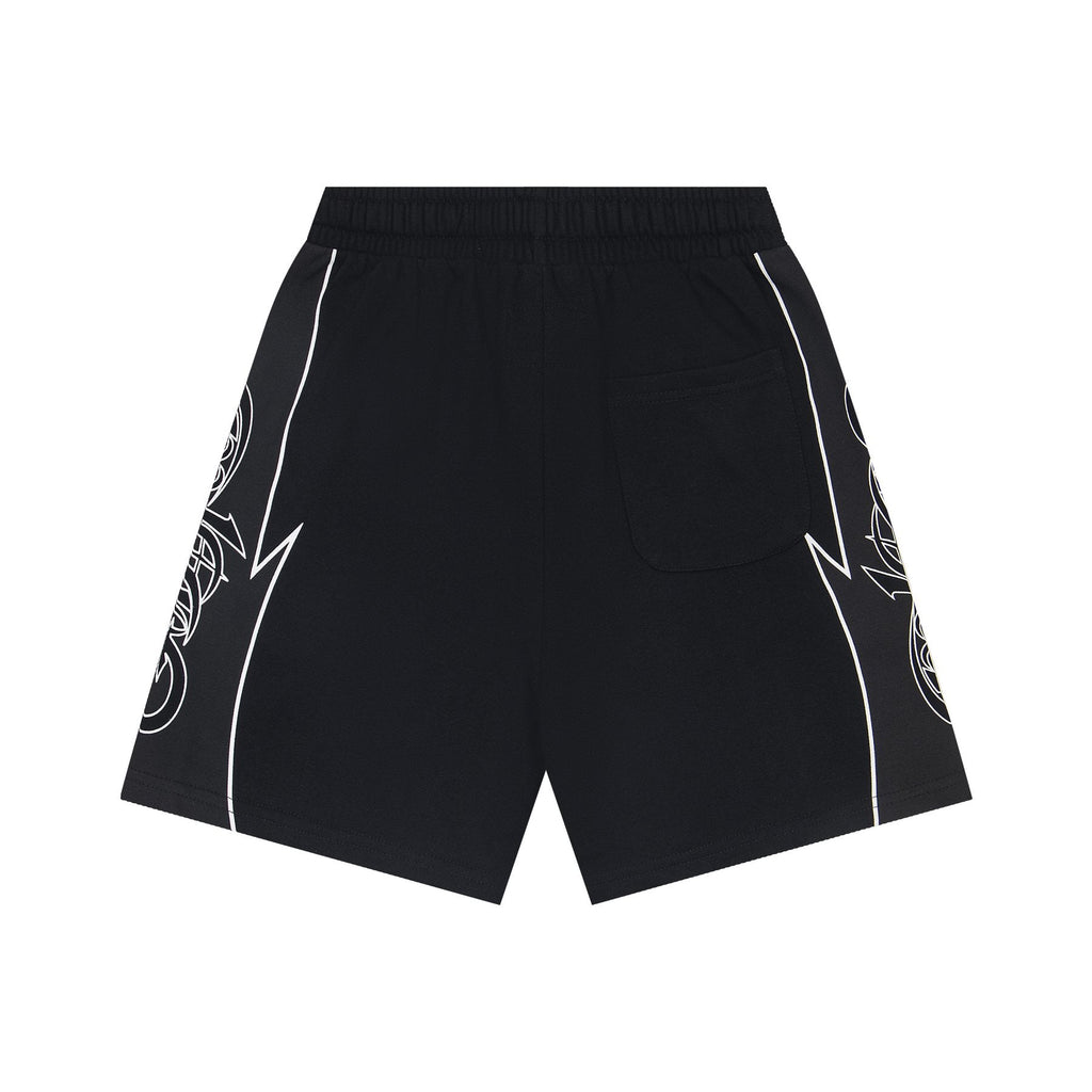 Godspeed Printed Side-Panel Drawstring Shorts — back