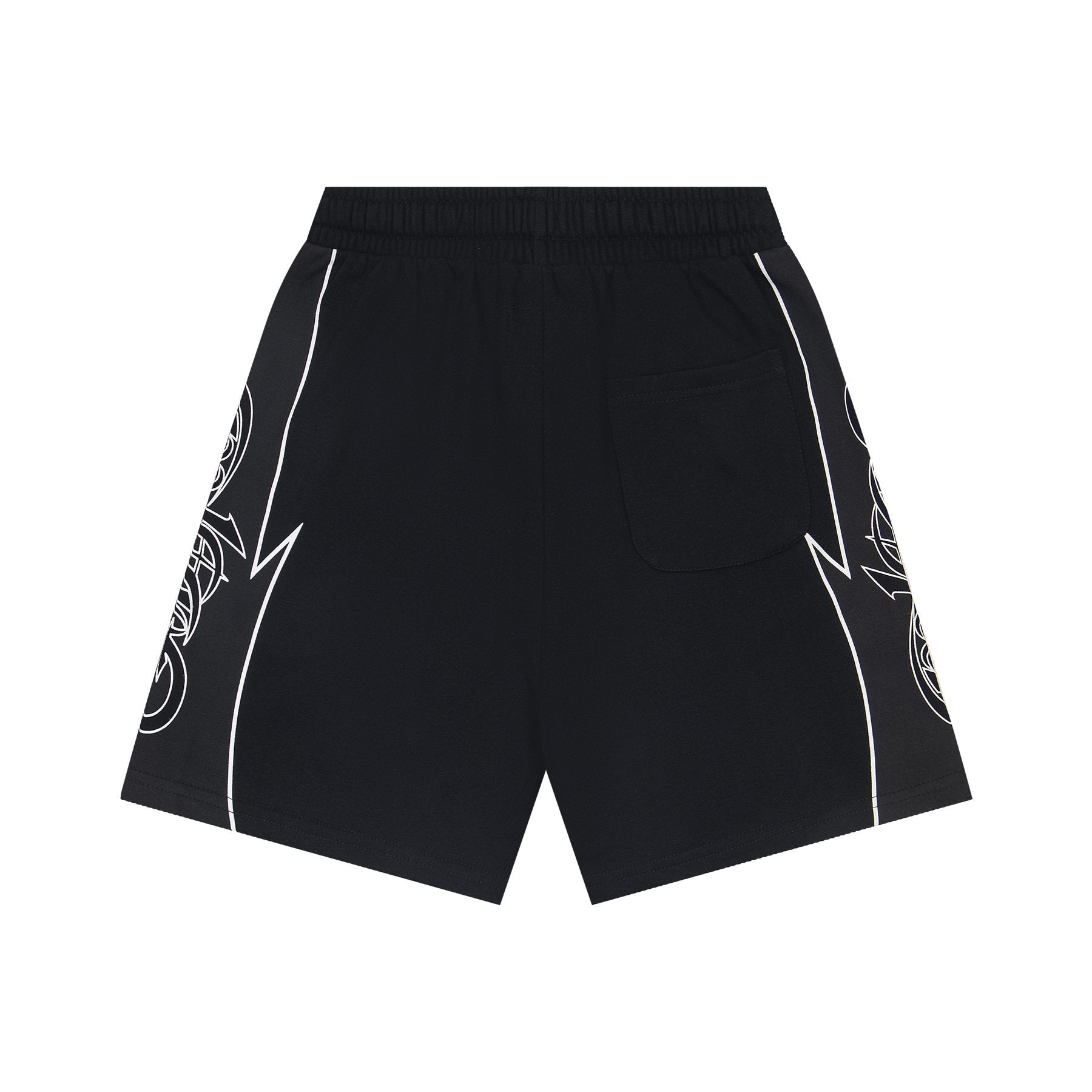 Godspeed Printed Side-Panel Drawstring Shorts — back