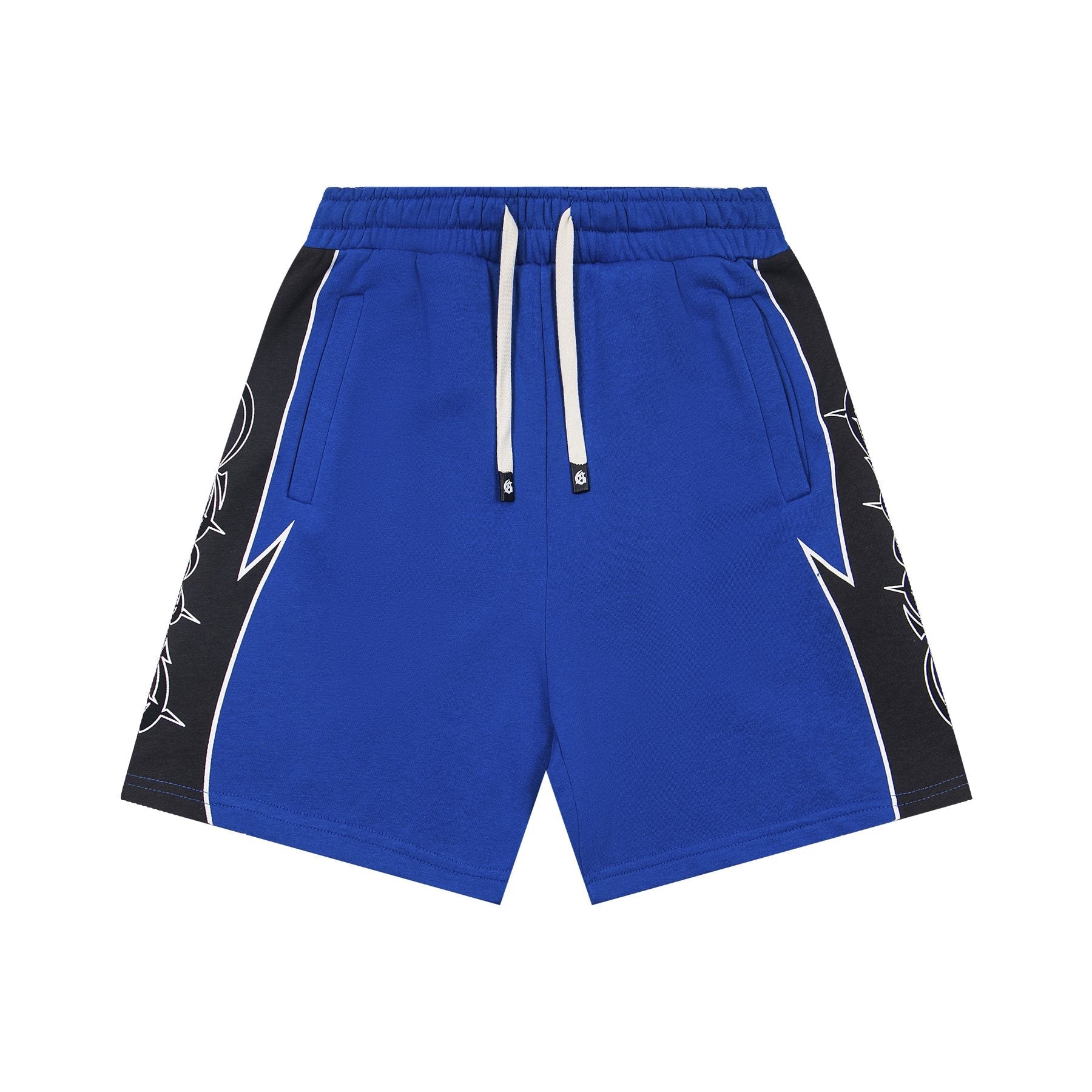 Godspeed Printed Side-Panel Drawstring Shorts — front
