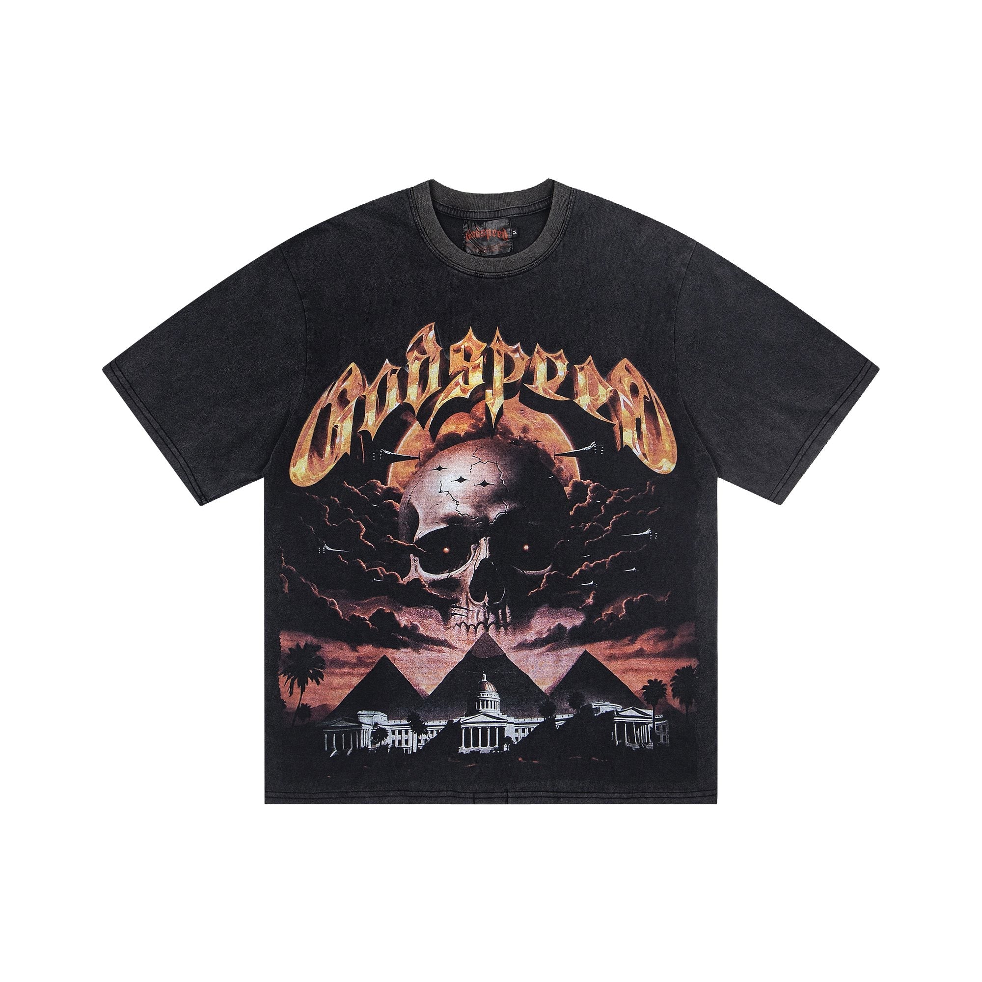 Godspeed Skull Graphic Washed T-Shirt — hero
