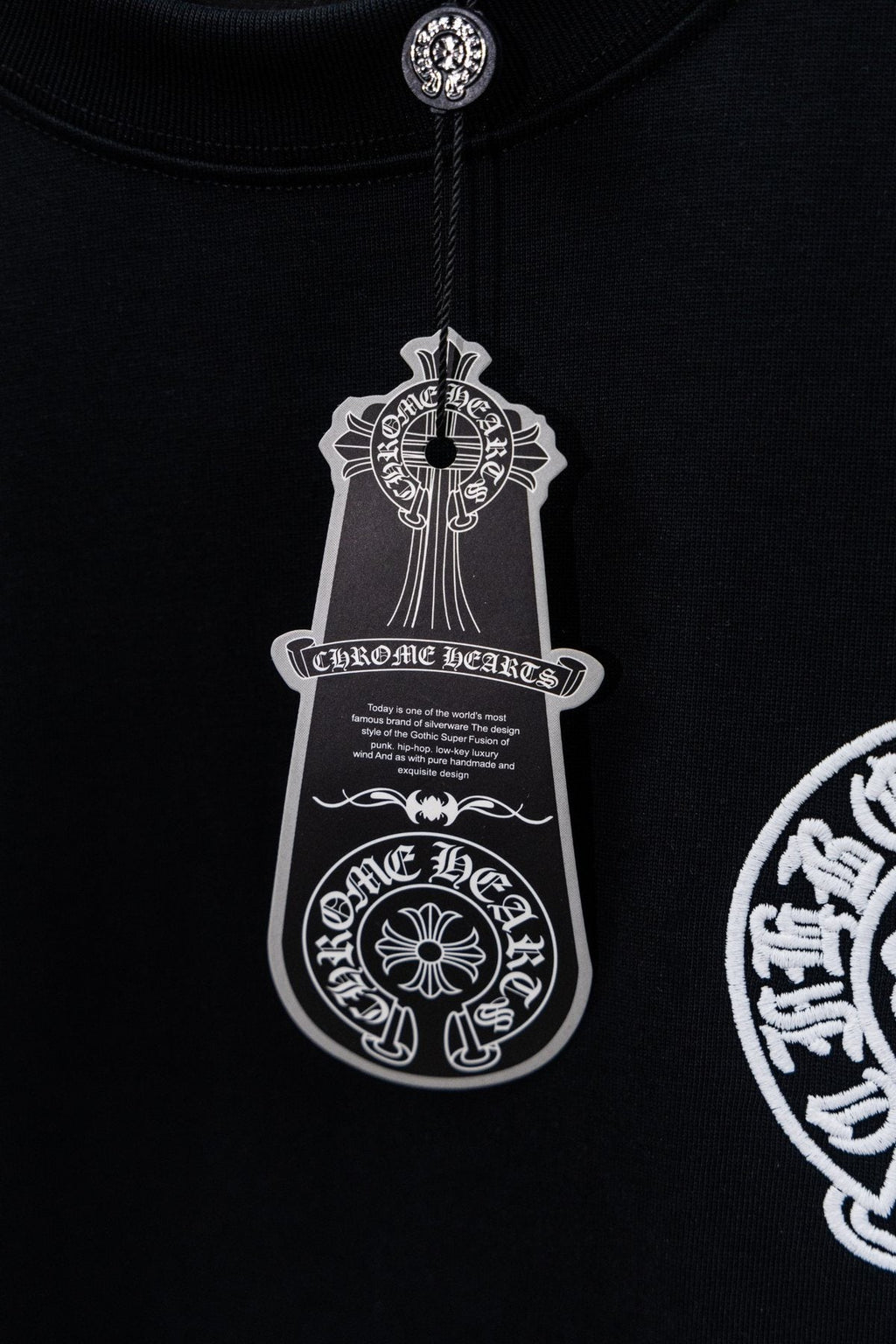 Chrome Hearts Vertical Back Graphic T-Shirt — hang_tag