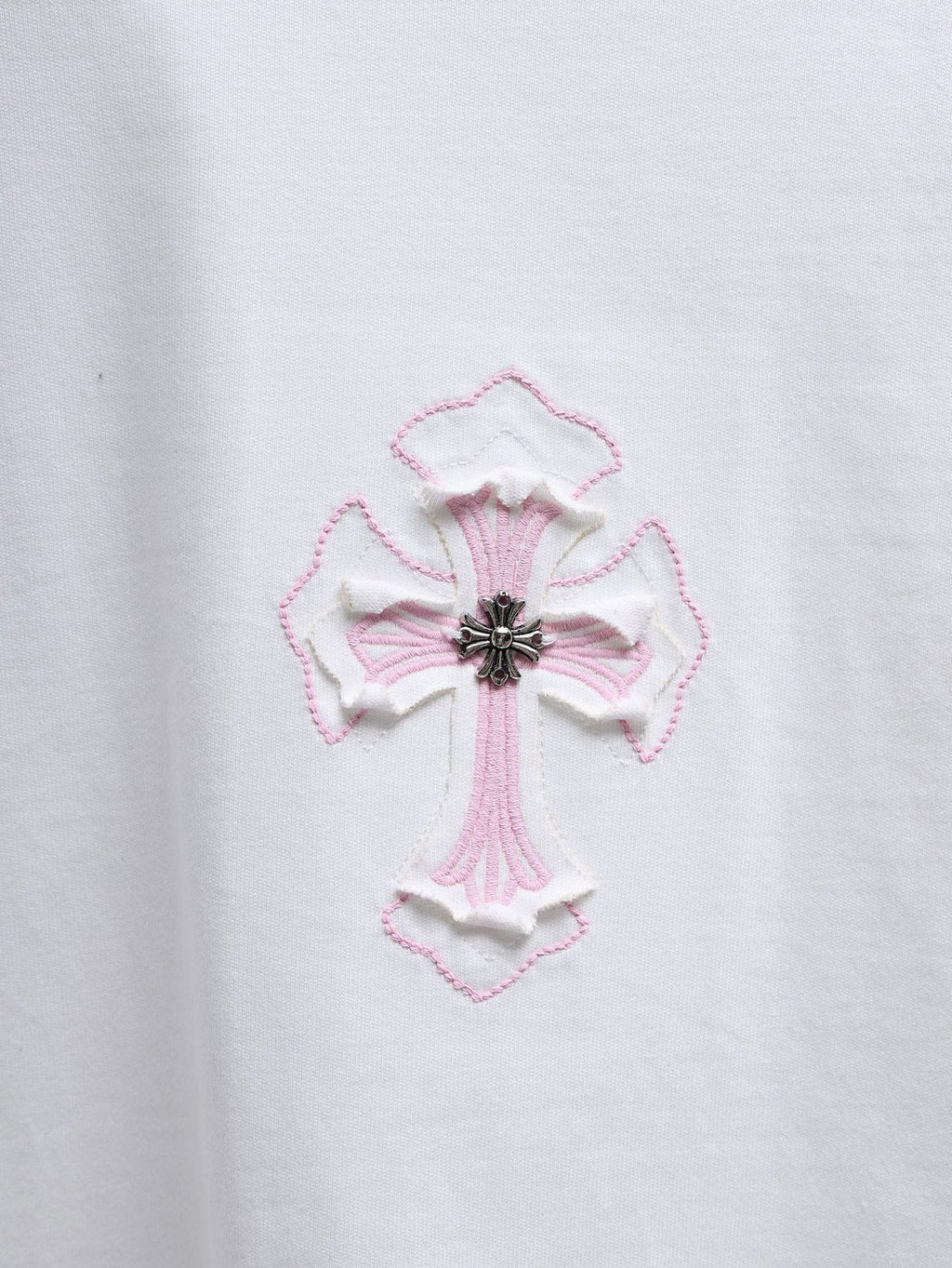 Chrome Hearts Pink Cross Graphic T-Shirt — detail