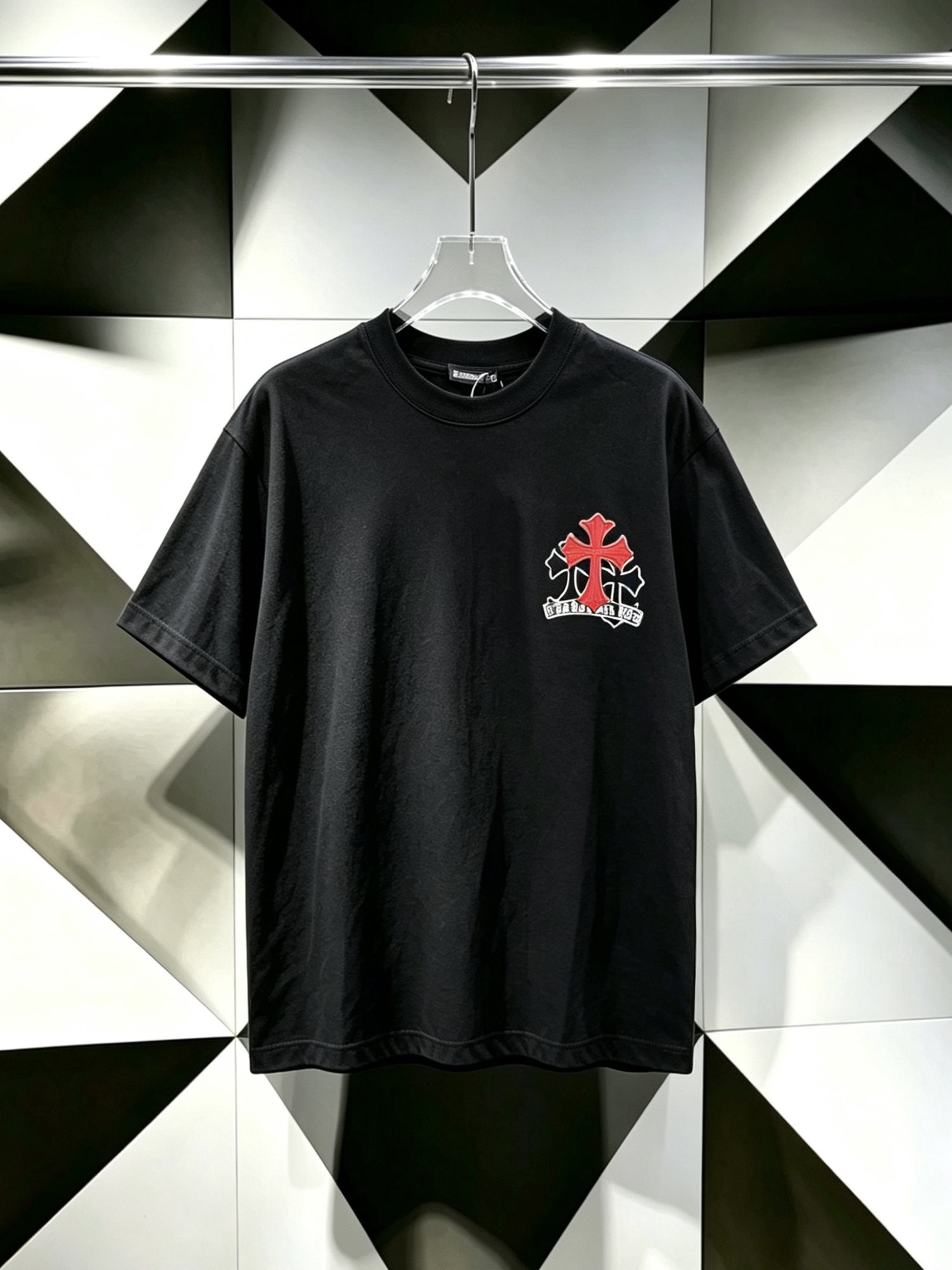 Chrome Hearts Black Cross Graphic Short-Sleeve T-Shirt — hero