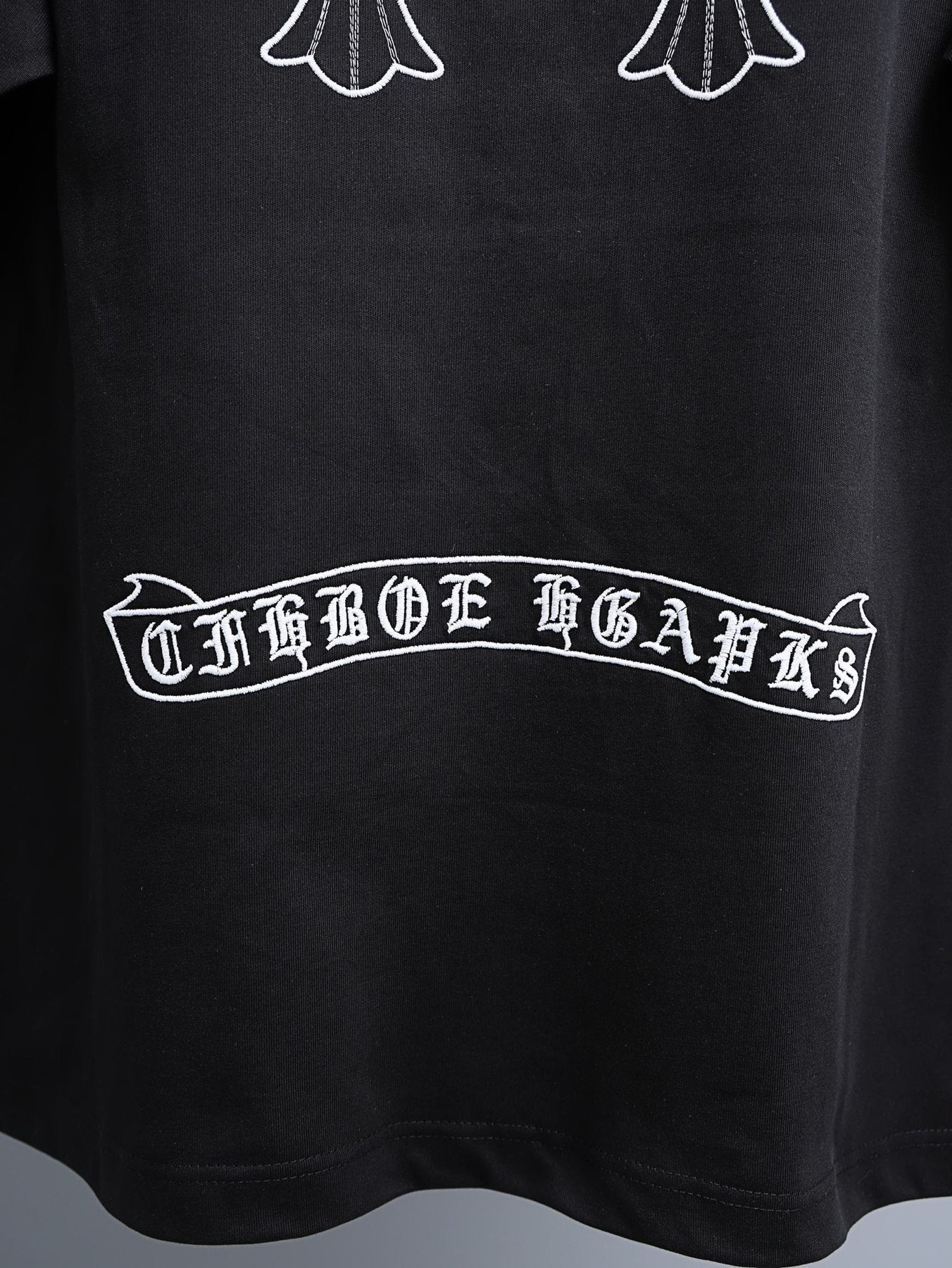 Chrome Hearts Black Cross Graphic Short-Sleeve T-Shirt — detail