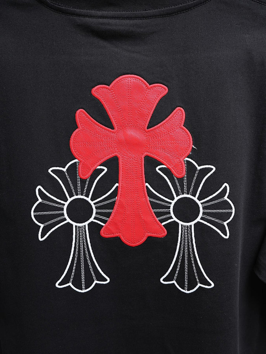 Chrome Hearts Black Cross Graphic Short-Sleeve T-Shirt — detail