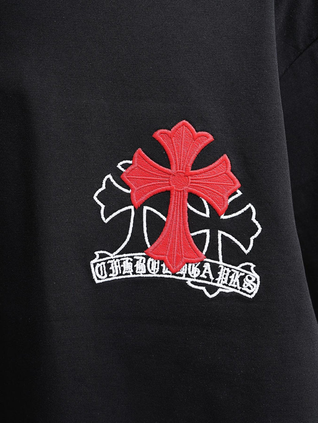 Chrome Hearts Black Cross Graphic Short-Sleeve T-Shirt — detail