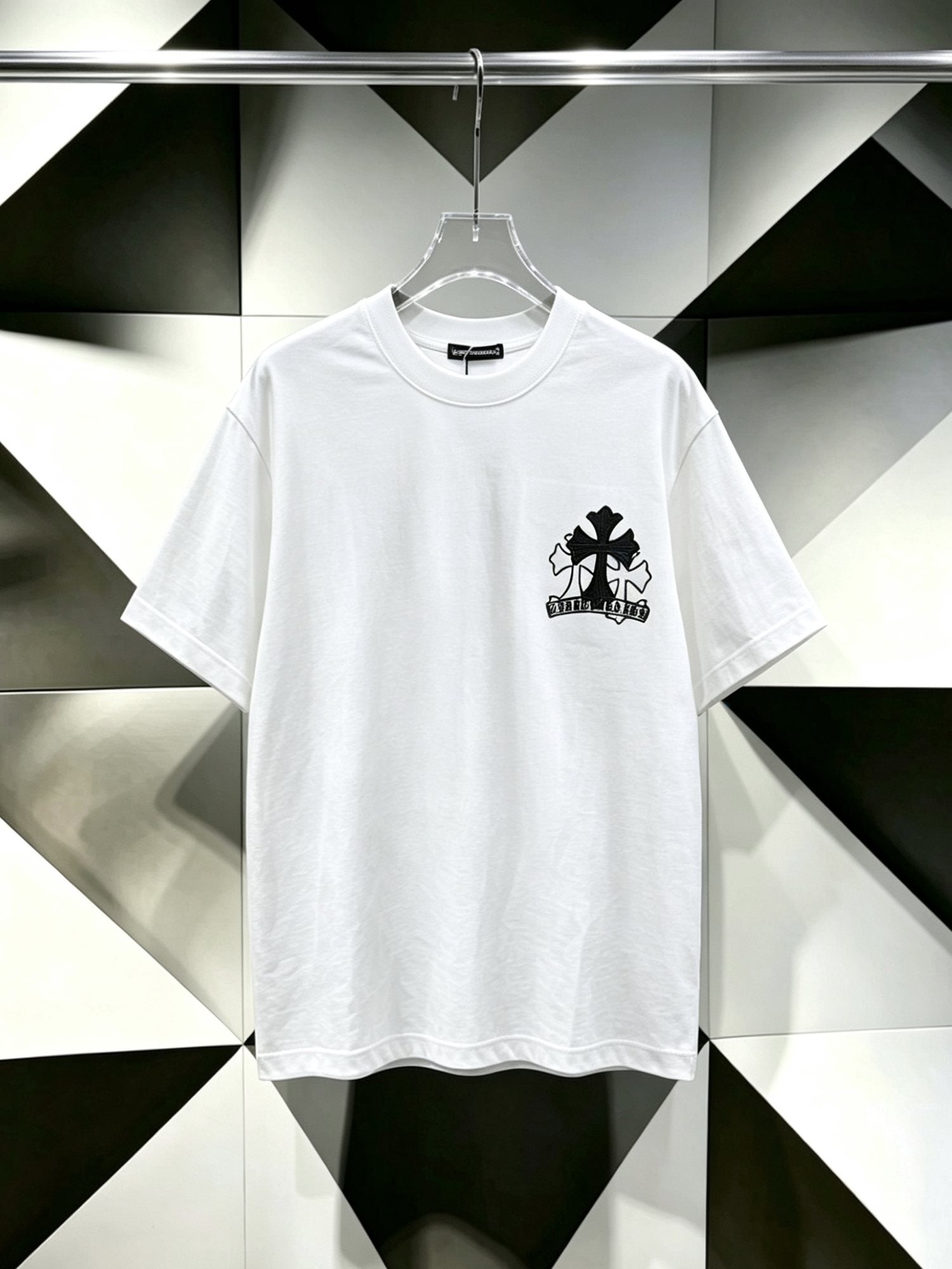 Chrome Hearts Cross & Floral Embroidered T-Shirt — hero