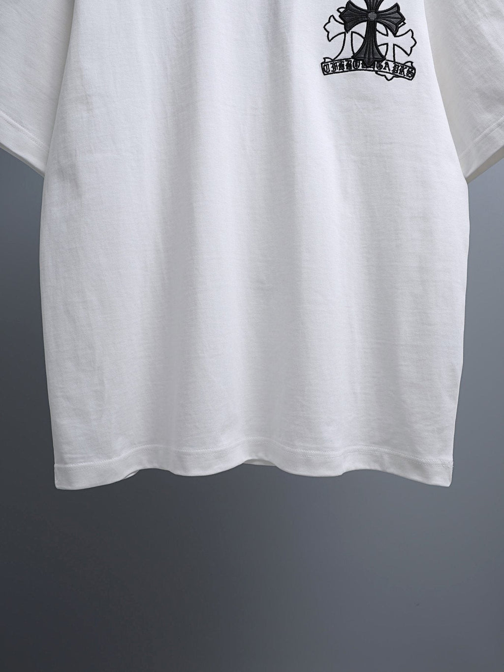 Chrome Hearts Cross & Floral Embroidered T-Shirt — detail