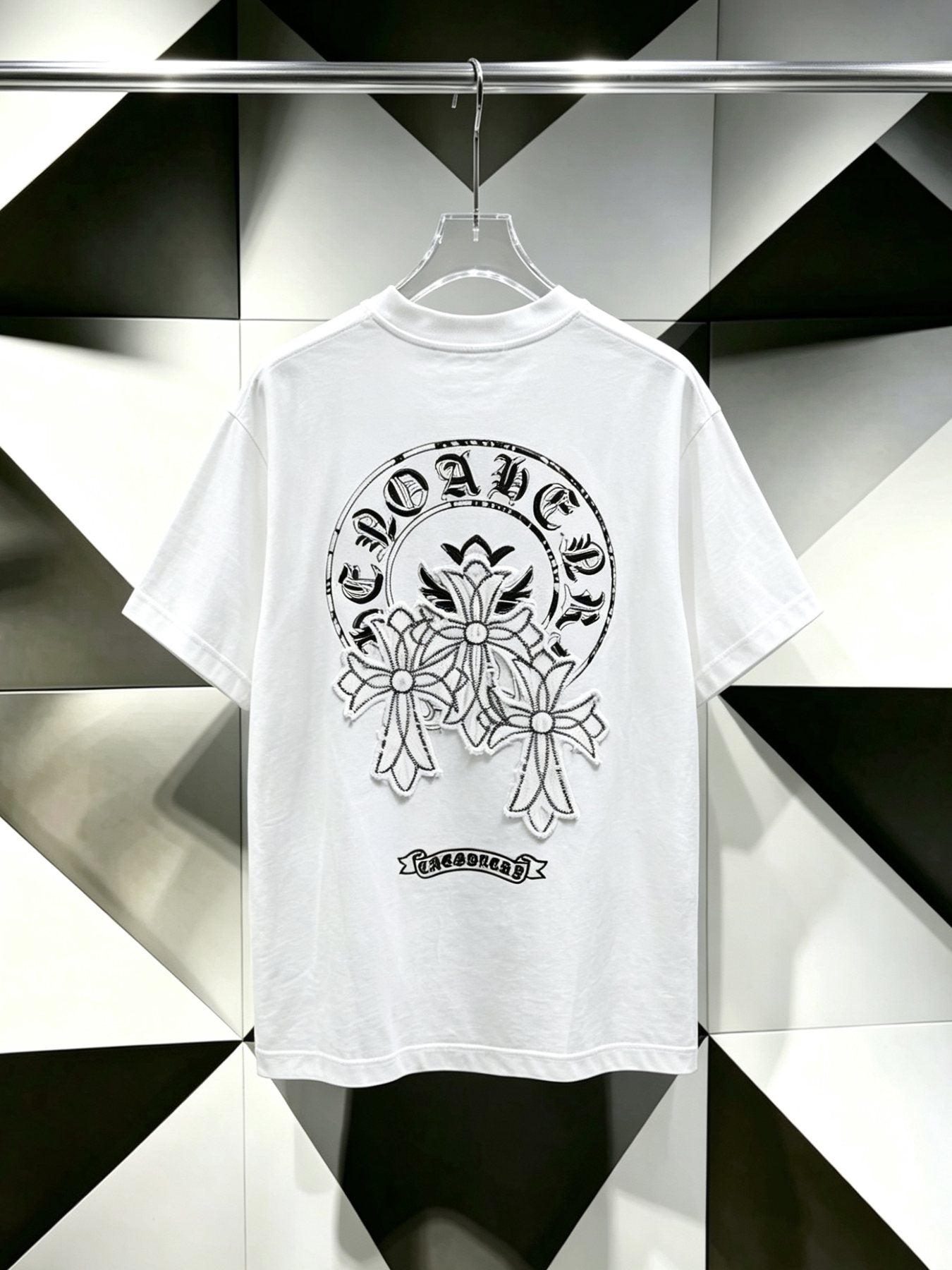 Chrome Hearts Floral Gothic Graphic T-Shirt — back