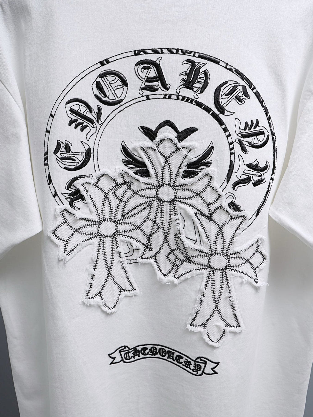 Chrome Hearts Floral Gothic Graphic T-Shirt — detail