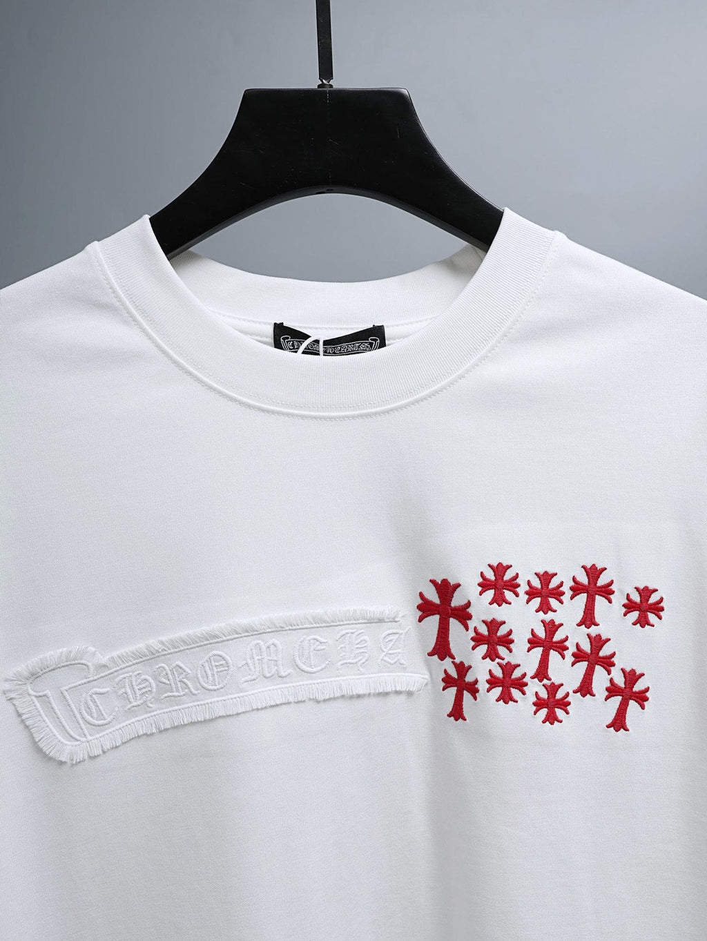 Chrome Hearts Red Cross Graphic Short-Sleeve T-Shirt — detail