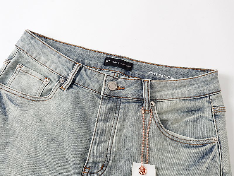 Purple Brand Light Blue Side Graphic Jeans — detail