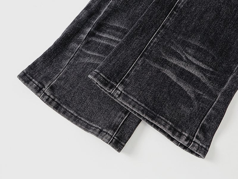 Purple Brand Black Washed Flare Jeans — detail