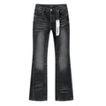 Purple Brand Black Washed Flare Jeans — hero