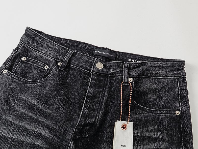 Purple Brand Black Washed Flare Jeans — detail