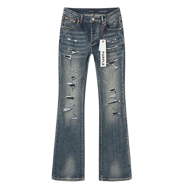 Purple Brand Distressed Flared Jeans — front