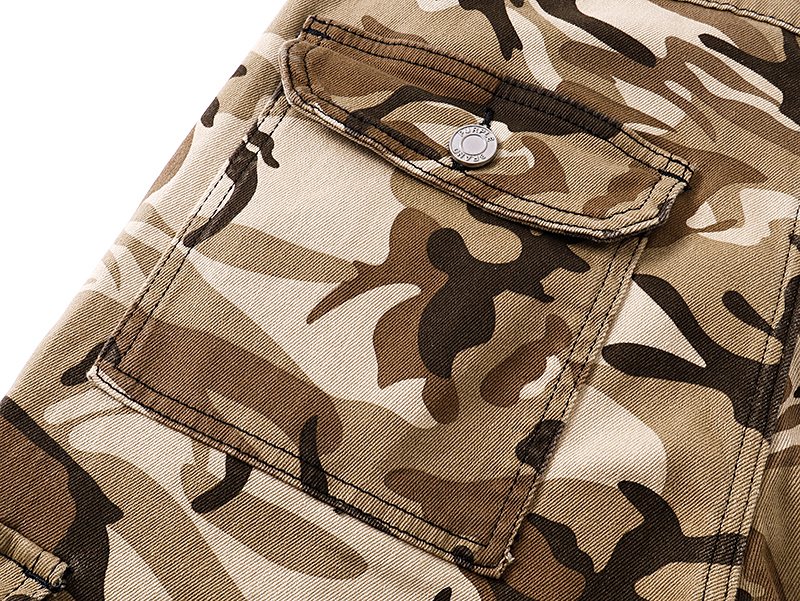 Purple Brand Tan Camo Cargo Pants — detail