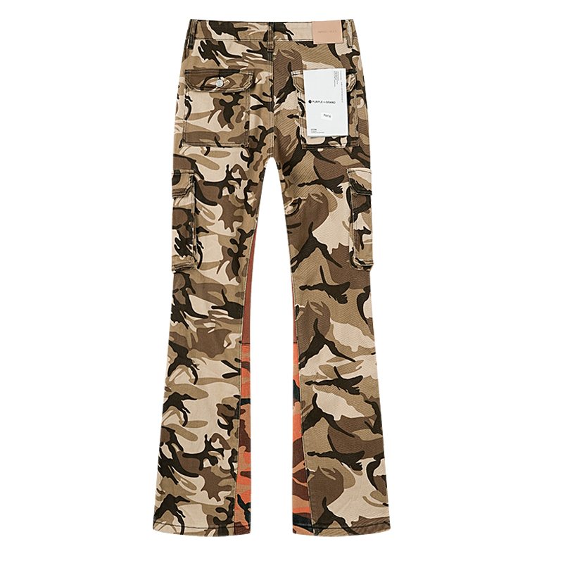 Purple Brand Tan Camo Cargo Pants — back