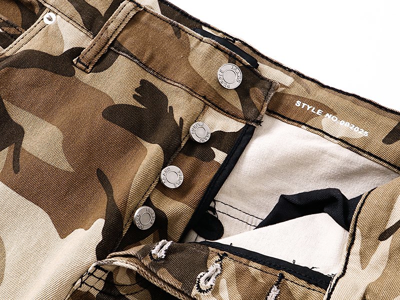 Purple Brand Tan Camo Cargo Pants — detail