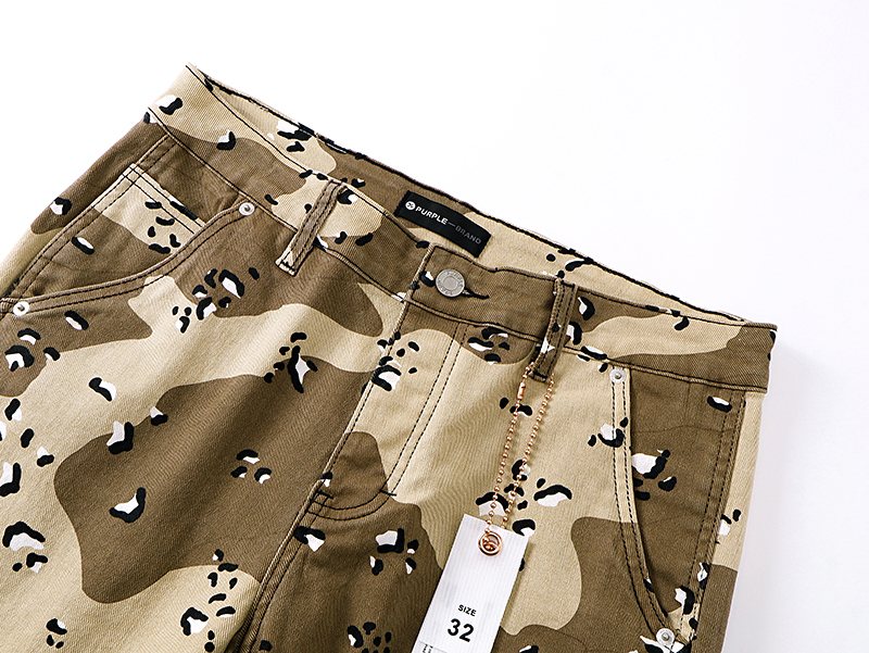 Purple Brand Tan Camo Five-Pocket Pants — detail