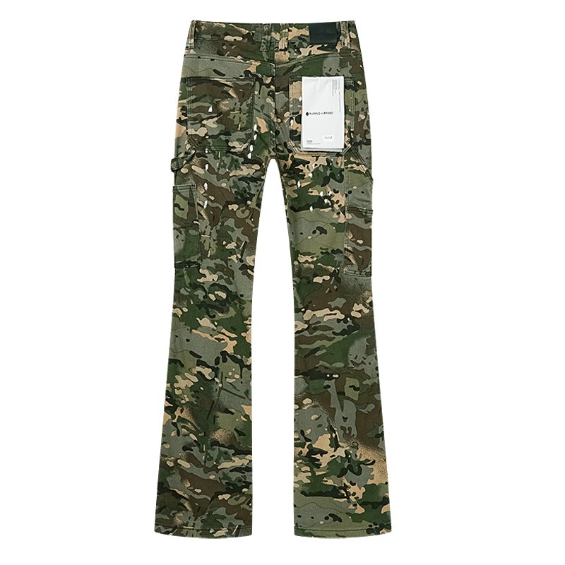 Purple Brand Green Camouflage Utility Pants — back