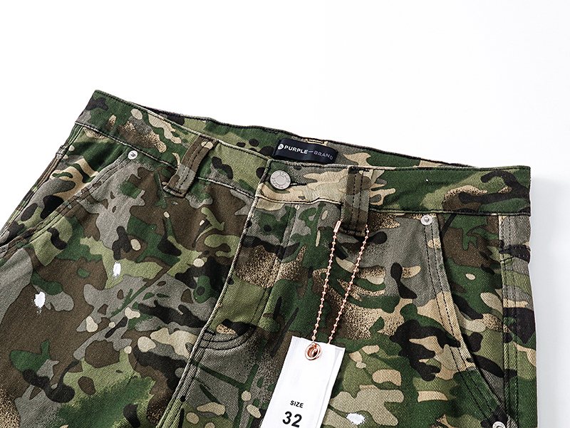 Purple Brand Green Camouflage Utility Pants — detail