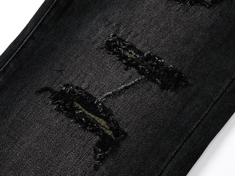 Purple Brand Distressed Washed Flare Jeans — detail