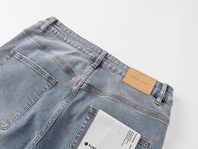 Purple Brand Light Blue Embellished Washed Jeans — detail
