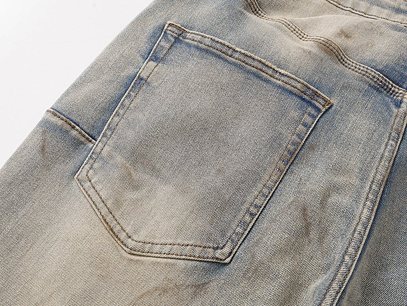 Purple Brand Light Blue Distressed Jeans — detail