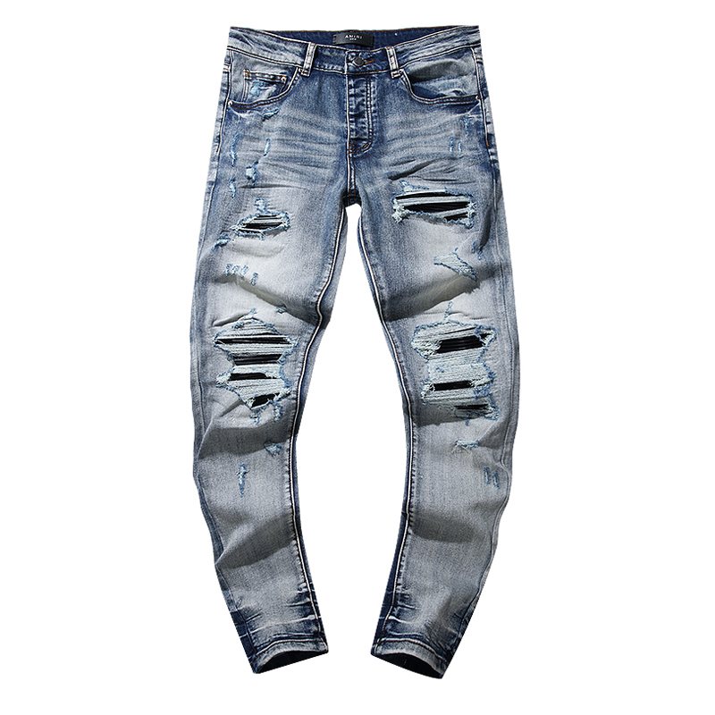 AMIRI Light Blue Distressed Jeans — hero