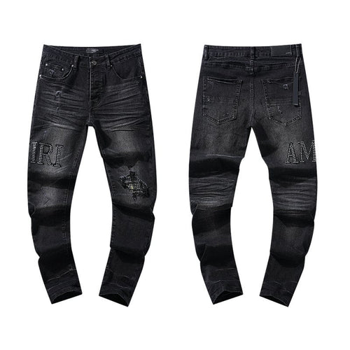 AMIRI Rhinestone Washed Denim Jeans — hero