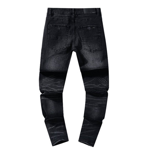 AMIRI Black Washed Distressed Jeans — back