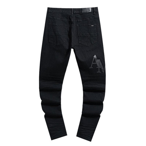 AMIRI Tonal Letter Graphic Black Jeans — back