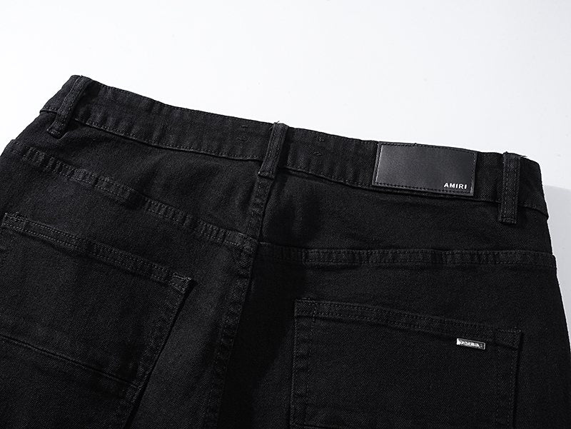 AMIRI Tonal Letter Graphic Black Jeans — detail
