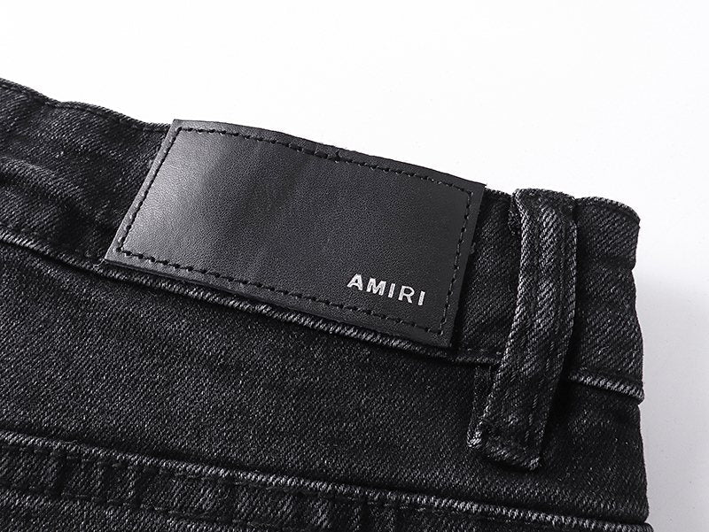 AMIRI Black Washed Graphic Jeans — detail